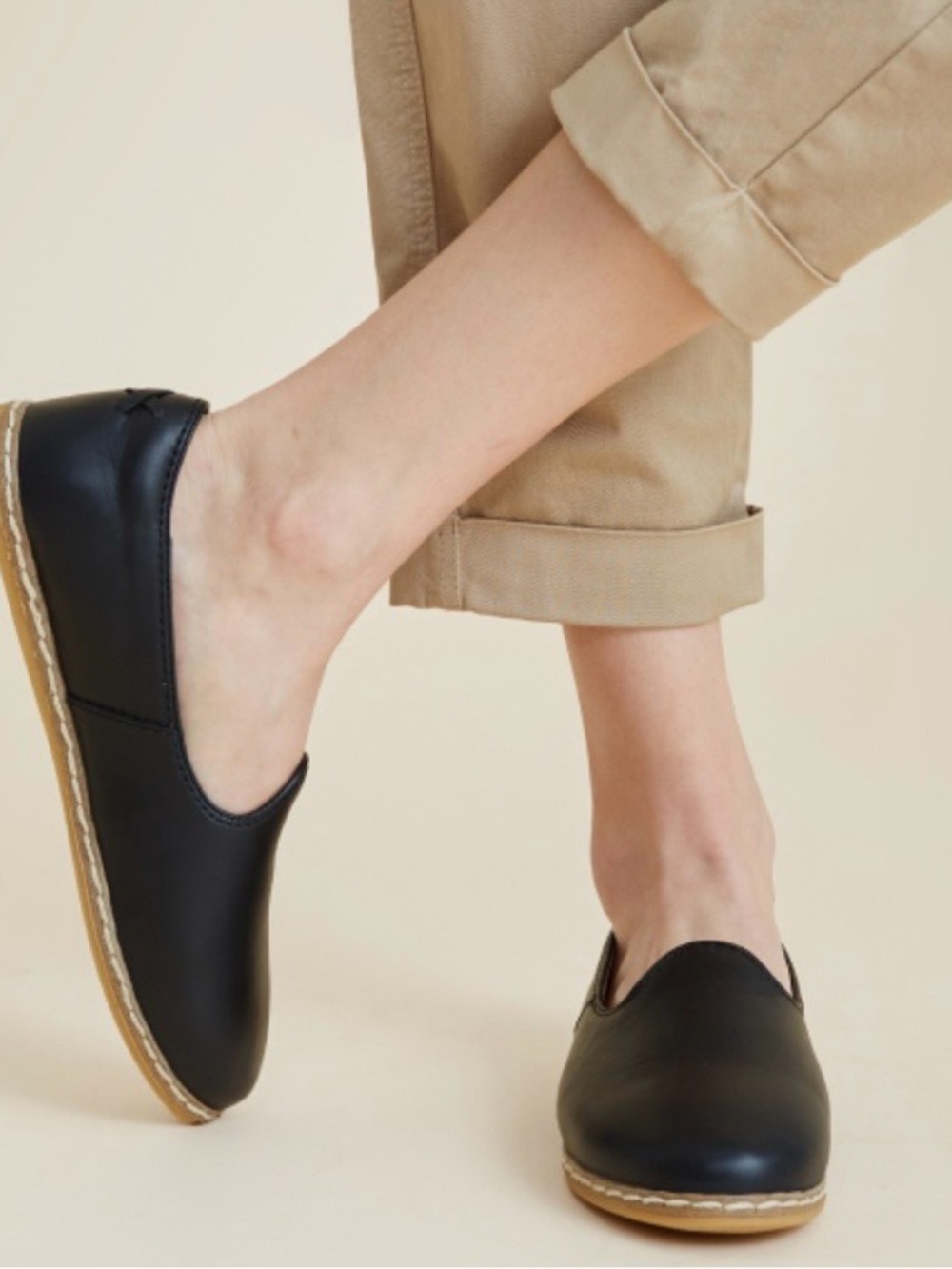 Charix Classic Black Leather Slip On Shoe